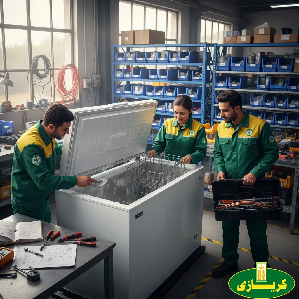 مركز صيانة ديب فريزر كريازي المعتمد: حلول فورية لجميع أعطال 5 و 6 درج نقدم خدمة صيانة ديب فريزر كريازي شاملة وفورية. سواء كنت تمتلك الموديل 5 درج، 6 درج، أو النوع الأفقي، نصل إليك بفرق فنية مجهزة للتعامل مع كافة الأعطال التقنية والميكانيكية