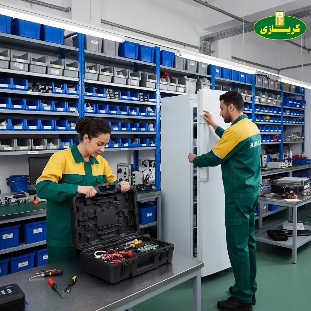 تغيير الإطار المطاطي لباب ديب فريزر كريازي لضمان غلق محكم حل مشكلة تسريب الهواء البارد من خلال استبدال كاوتش الباب التالف في ديب فريزر كريازي، مما يقلل من استهلاك الكهرباء ويمنع تكون الثلج الكثيف